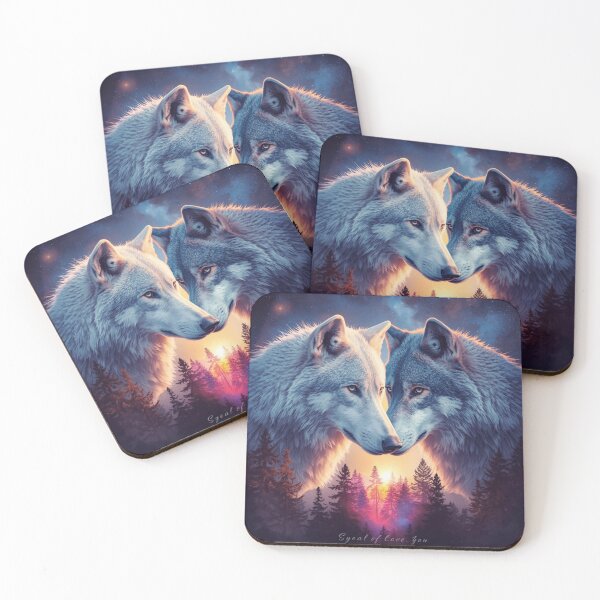 Item preview,  Galaxy Wolf Love Art – Cosmic Wolves Aesthetic Space Animal Design designed and sold by Tpac-goods.