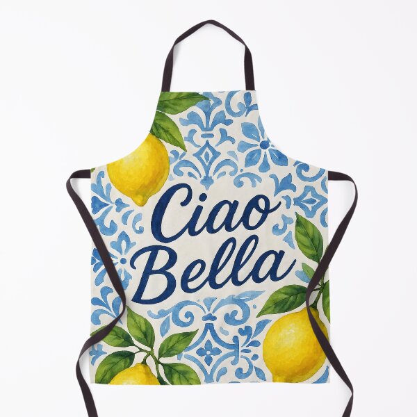 Item preview, Lemons on Blue Italian Tiles – Watercolor Mediterranean Design designed and sold by EmeraldeaArt.