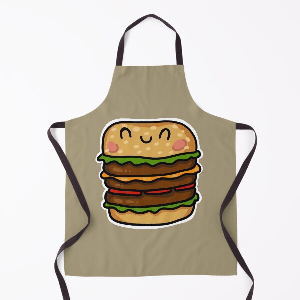 Item preview, Triple cheese burger cute kawaii fast food - stickers and clothing designed and sold by sianelliot.