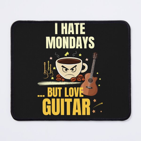 Item preview, I Hate Mondays But Love Guitar Funny Music Lover Vintage Design designed and sold by Joyful-Pixel.