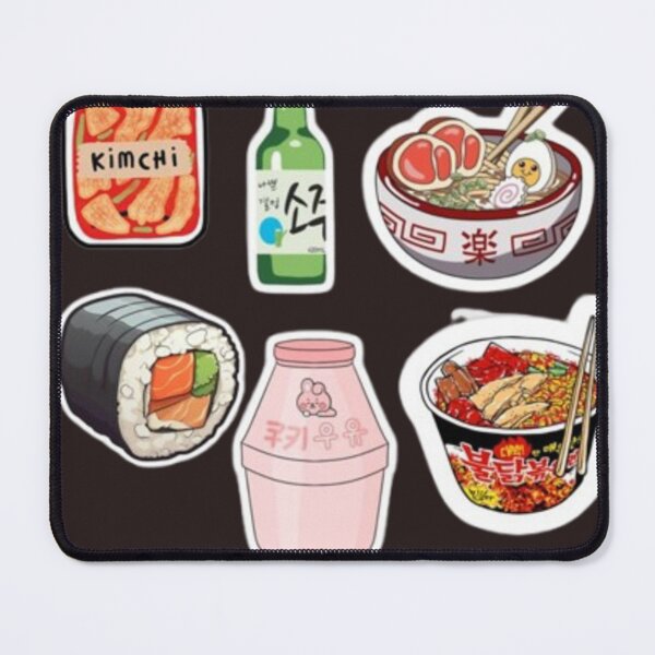 Item preview, Korean Food Aesthetic Stickers – Kawaii K-Food Collage, Ramen, Kimchi & Cute Snack Vibes designed and sold by lilacWhim.