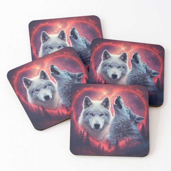 Item preview, Galaxy Wolf Love Art – Cosmic Wolves Aesthetic Space Animal Design designed and sold by Tpac-goods.