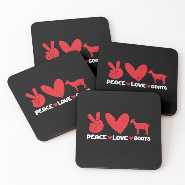 Item preview, Peace - Love - Goats Animals lover designed and sold by GabbyKash.