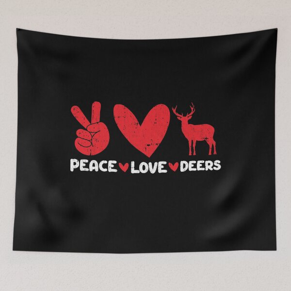 Item preview, Peace - Love - Deers Animals lover designed and sold by GabbyKash.