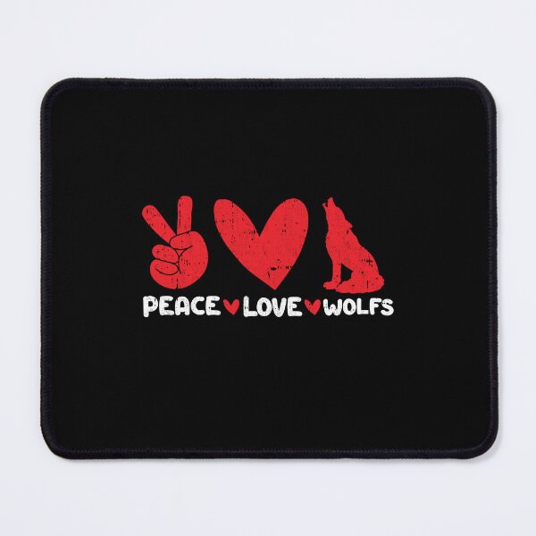 Item preview, Peace - Love - wolfs Animals lover designed and sold by GabbyKash.