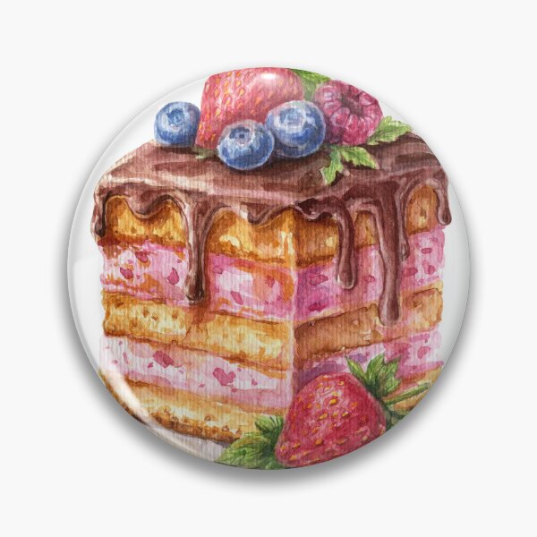 Item preview, Strawberry Cake Chocolate Drip Berry Dessert Aesthetic Art designed and sold by AlisaArtDecor.