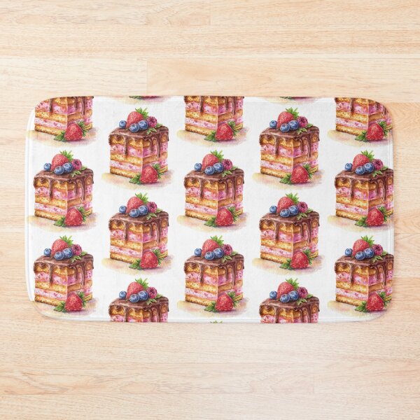 Item preview, Strawberry Cake Chocolate Drip Berry Dessert Aesthetic Art designed and sold by AlisaArtDecor.
