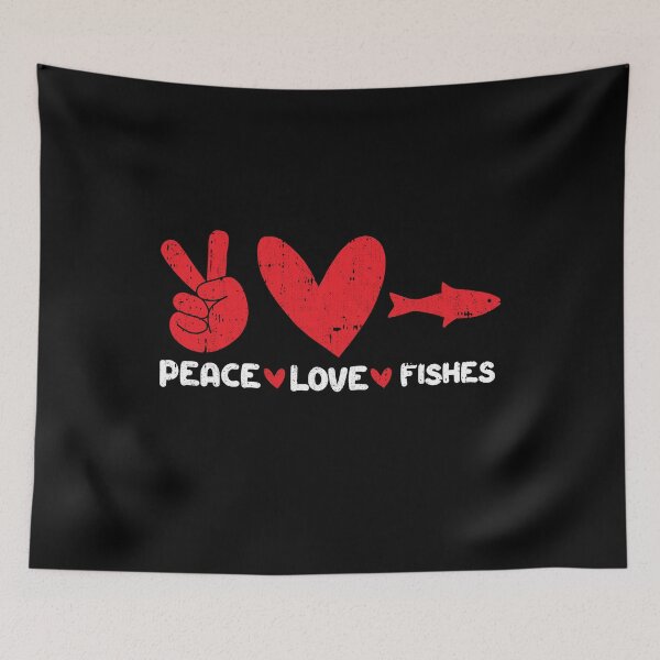 Item preview, Peace - Love - Fishes Animals lover designed and sold by GabbyKash.