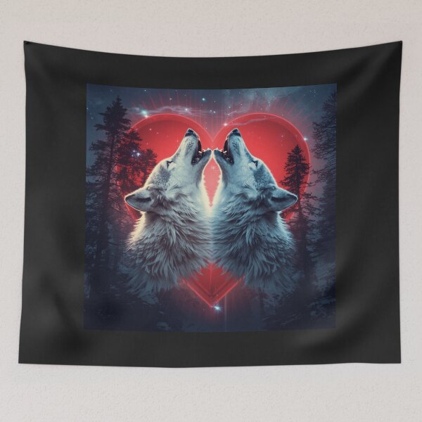 Item preview,  Galaxy Wolf Love Art – Cosmic Wolves Aesthetic Space Animal Design designed and sold by Tpac-goods.