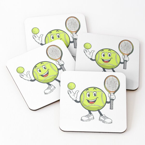 Artikelvorschau, Tennisball-Cartoon-Aufkleber, Tennisgeschenke, Tennismagnet entworfen und verkauft von colorleafz.
