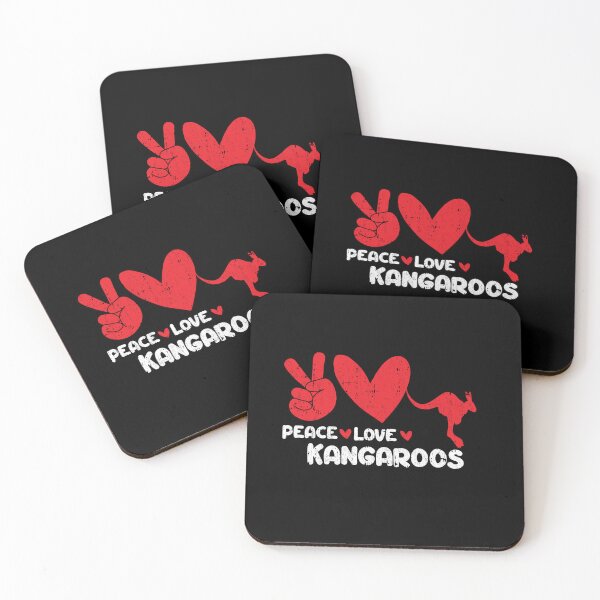 Item preview, Peace - Love - Kangaroos Animals lover designed and sold by GabbyKash.
