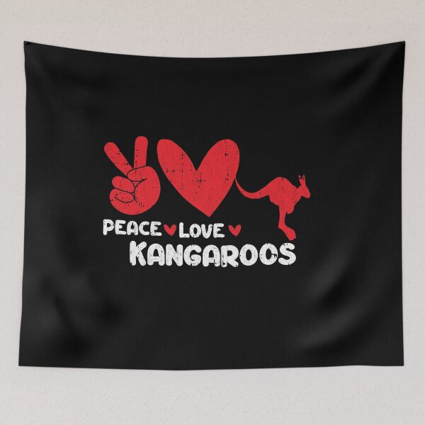 Item preview, Peace - Love - Kangaroos Animals lover designed and sold by GabbyKash.