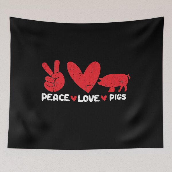 Item preview, Peace - Love - Pigs Animals lover designed and sold by GabbyKash.