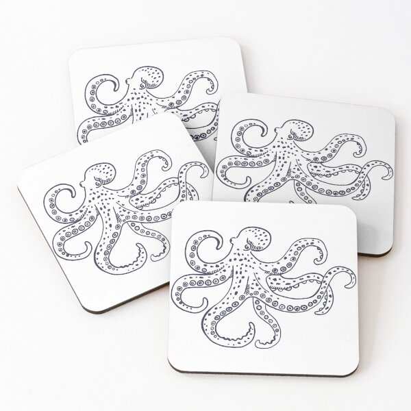 Item preview, Hand Drawn Octopus Ocean Sketch Illustration designed and sold by missbobbit.