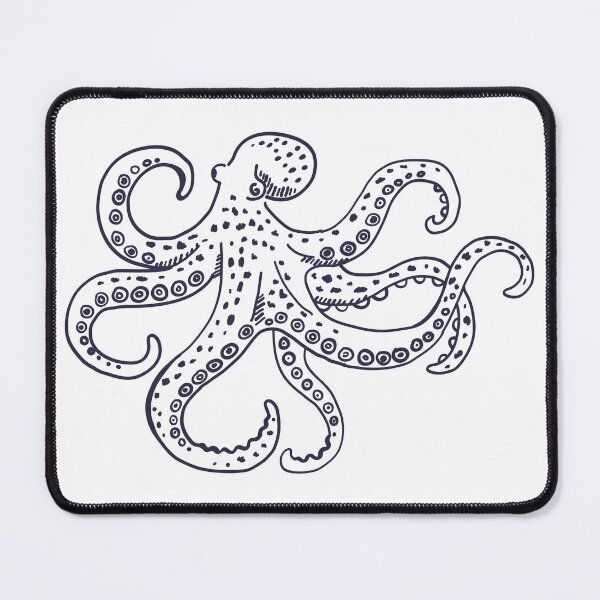 Item preview, Hand Drawn Octopus Ocean Sketch Illustration designed and sold by missbobbit.