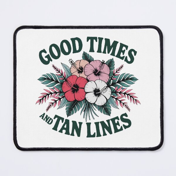 Item preview, Tropical beach aesthetic retro summer sticker - Good Times and Tan Lines designed and sold by KymeraStudio25.