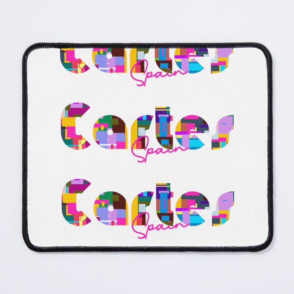 Item preview, Cartes, Spain, Vibrant Abstract City Typography Art designed and sold by Wanderful-roads.