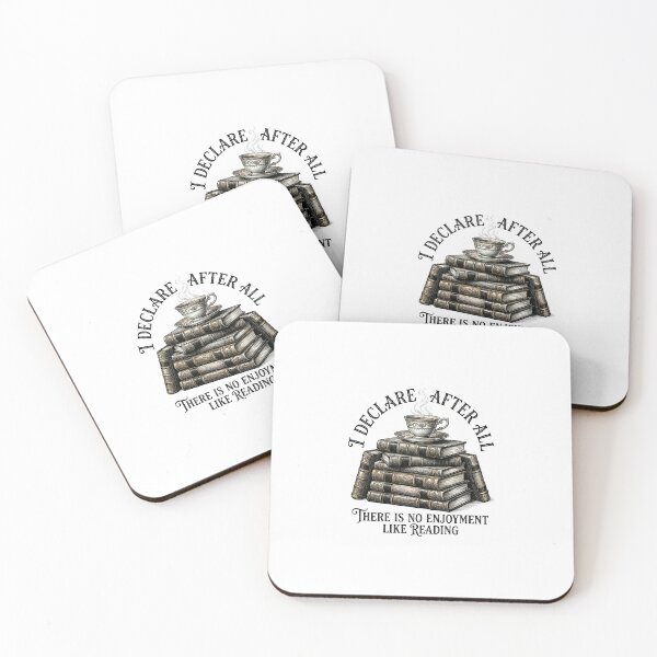 Item preview, No Enjoyment Like Reading Books Tea Pride and Prejudice Quote designed and sold by Fenay Designs.