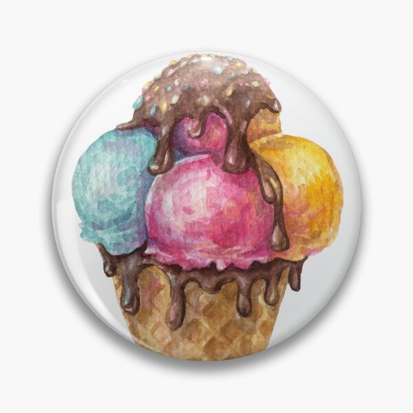 Item preview, Ice Cream Cone Chocolate Drip Colorful Dessert Aesthetic Art designed and sold by AlisaArtDecor.
