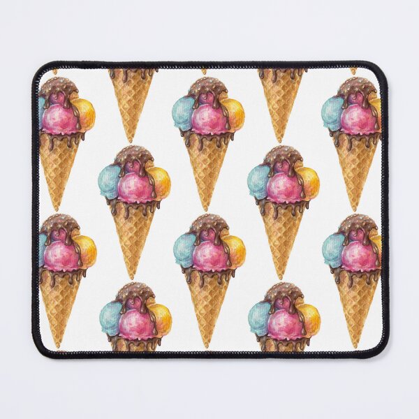 Item preview, Ice Cream Cone Chocolate Drip Colorful Dessert Aesthetic Art designed and sold by AlisaArtDecor.