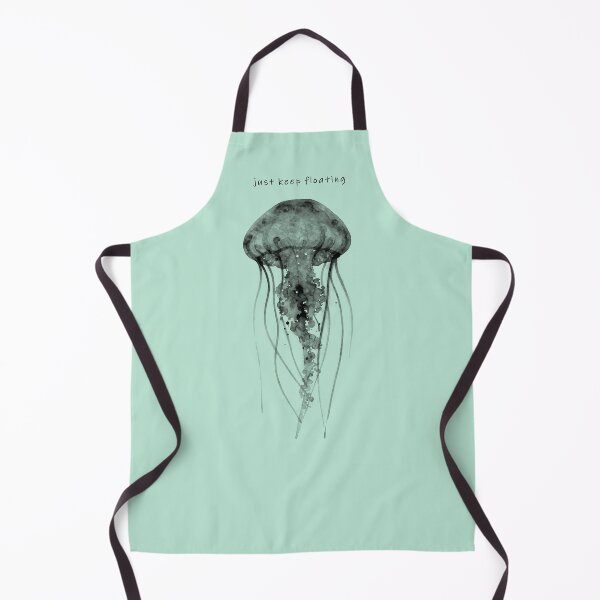 Item preview, Minimalist Zen Jellyfish Just Keep Floating Art designed and sold by NEOCHRONOS.