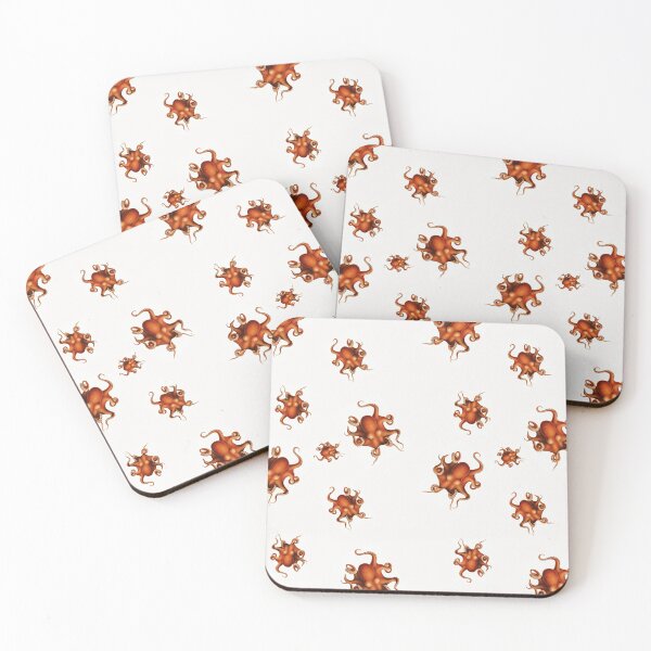 Item preview, Print of small red octopuses designed and sold by Martapp.