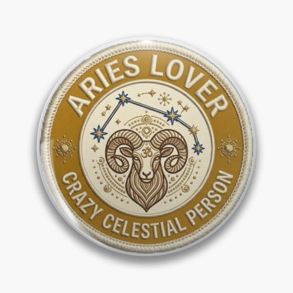Item preview, Aries Lover Zodiac Patch - Minimalist Astrology Gift designed and sold by LexxiShopArtss.