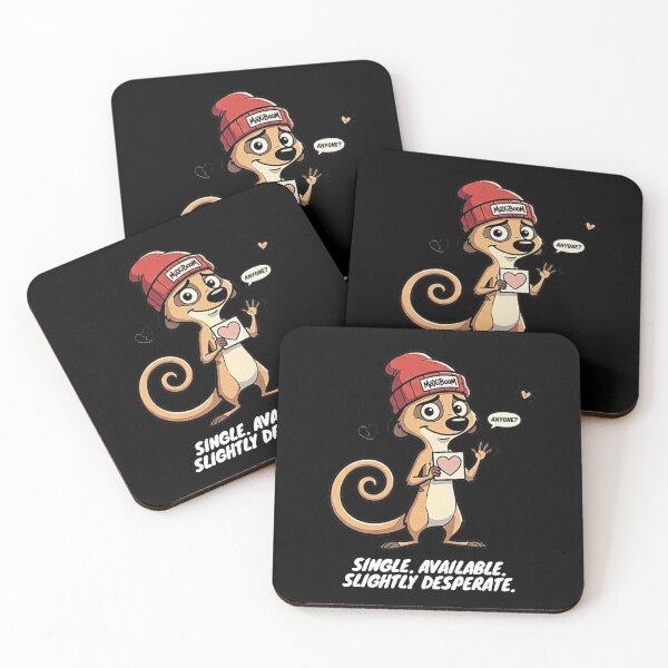 Item preview, Funny Single Meerkat Retro 90s Cartoon Desperate Love designed and sold by mAXiBoOM.