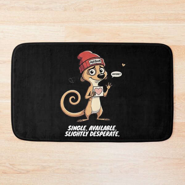 Item preview, Funny Single Meerkat Retro 90s Cartoon Desperate Love designed and sold by mAXiBoOM.
