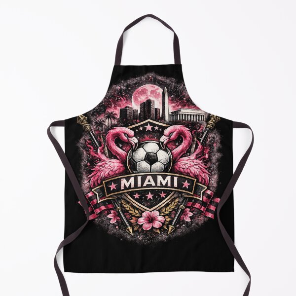 Item preview, Miami Football Crest Design – Flamingo Soccer Artwork, Pink City Skyline Graphic, Miami Fan Apparel, USA Sports Crest Design designed and sold by GarnerSupplyCo.