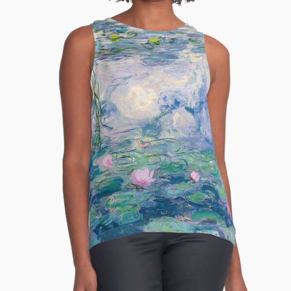 Water Lilies Claude Monet Fine Art Sleeveless Top