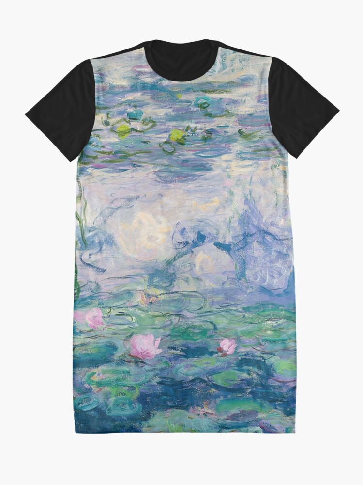 Alternate view of Water Lilies Claude Monet Fine Art Graphic T-Shirt Dress
