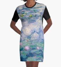 Water Lilies Claude Monet Fine Art Graphic T-Shirt Dress