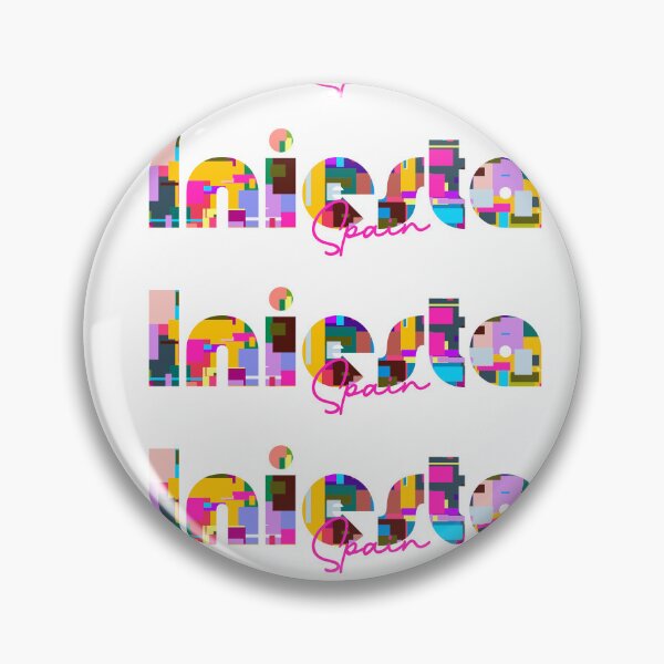Item preview, Iniesta, Spain, Vibrant Abstract City Typography Art designed and sold by Wanderful-roads.