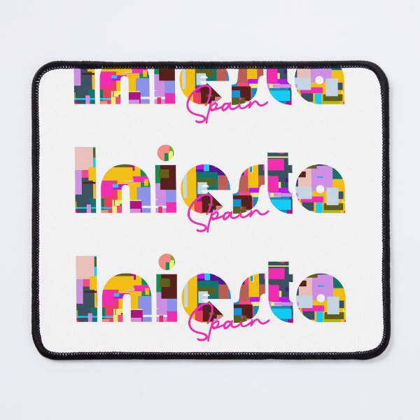 Item preview, Iniesta, Spain, Vibrant Abstract City Typography Art designed and sold by Wanderful-roads.