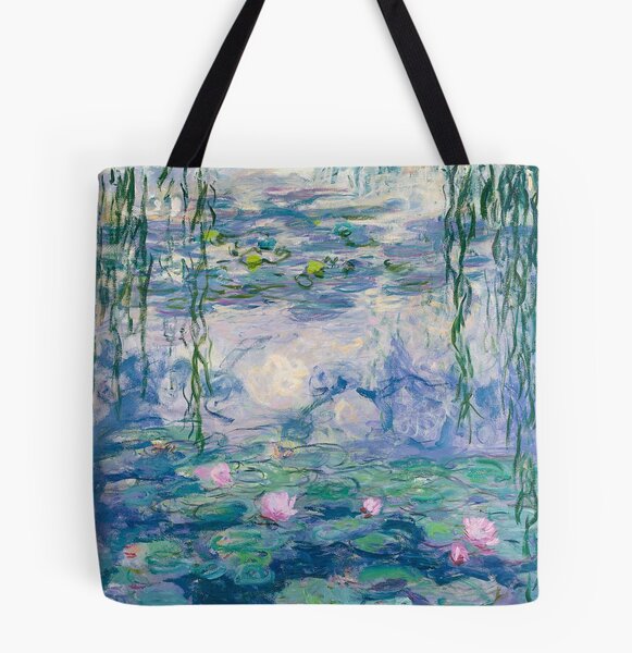 Claude Monet Lily Pond Bridge Art Bag, Arty Cats Bag, Cat Lover Gift