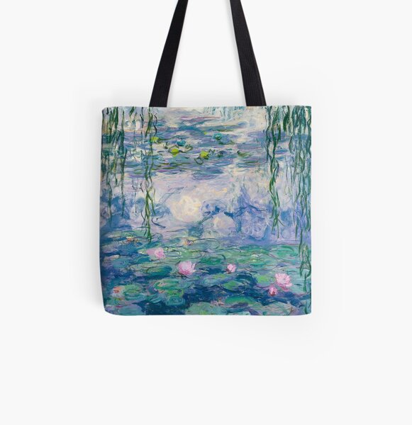 Women Shoulder Canvas Tote Bag Claude Monet Water Lilies Landscape