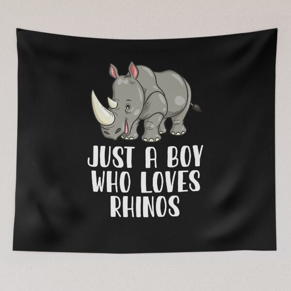 Item preview, Just A Boy Who Loves Rhinos  designed and sold by CosmoKitsch.