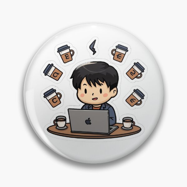 Item preview, Programmer Coffee Sticker — Funny Coder Developer Gift Decal for Laptop & Water Bottle designed and sold by Stick_It_With_Love.