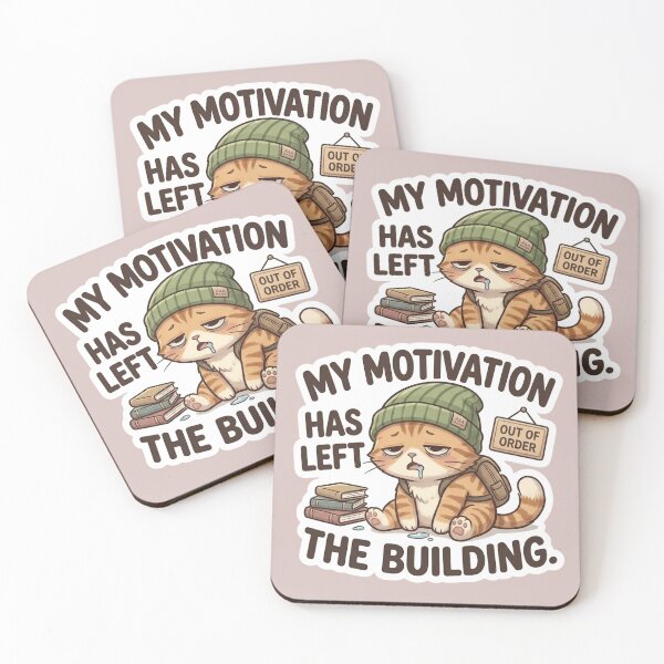 Item preview,  My Motivation Has Left the Building Funny Cat Meme Design designed and sold by Serene Whiskers.