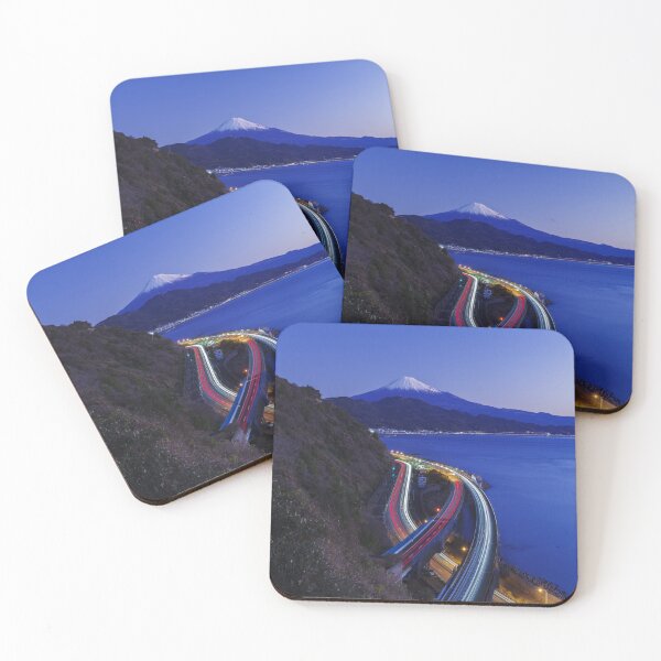 Item preview, Mount Fuji at Blue Hour with Light Trails from Satta-Toge Pass, Shizuoka, Japan designed and sold by Pix4Japan.