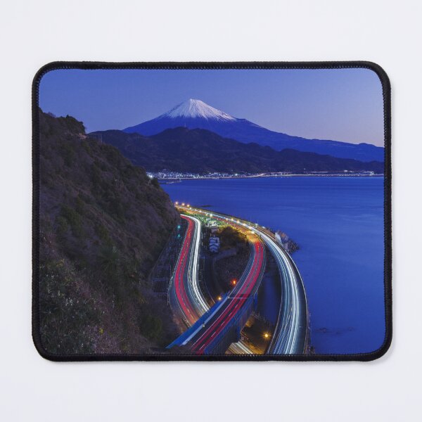 Item preview, Mount Fuji at Blue Hour with Light Trails from Satta-Toge Pass, Shizuoka, Japan designed and sold by Pix4Japan.
