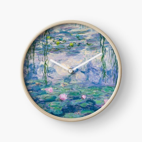 Water Lilies Claude Monet Fine Art Clock
