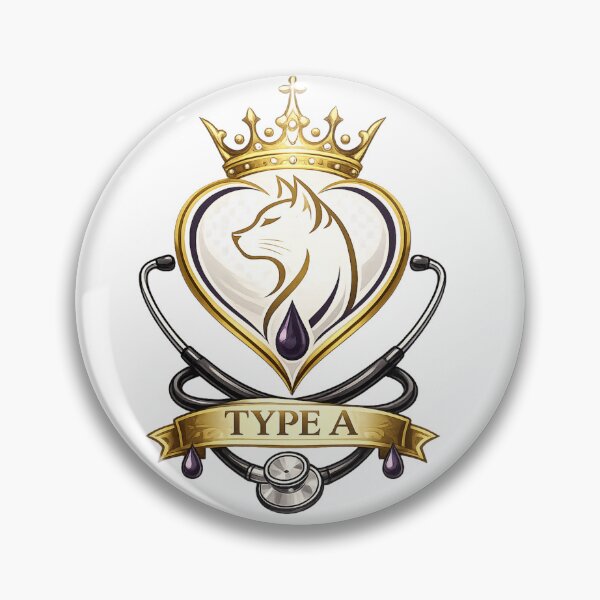 Item preview, Cat Blood Type A = Elegant Veterinary Crown Desing designed and sold by Indefix.
