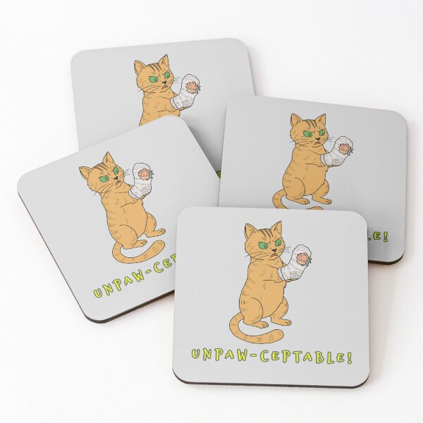 Item preview, Funny Unpaw-ceptable Ginger Cat Pun | Redbubble Gift Ideas  designed and sold by LeshanArtUA.