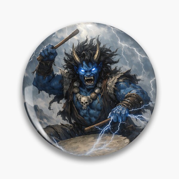 Item preview, Drum of the Thunder Oni - Japanese Oni Demon designed and sold by bapupa.