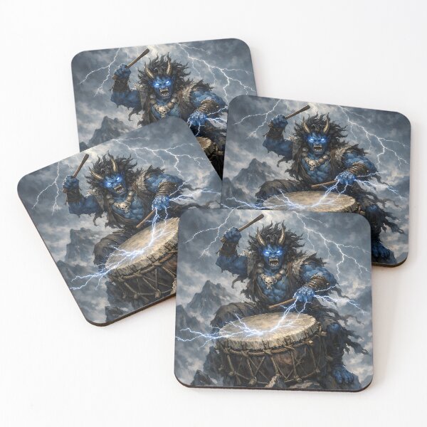 Item preview, Drum of the Thunder Oni - Japanese Oni Demon designed and sold by bapupa.