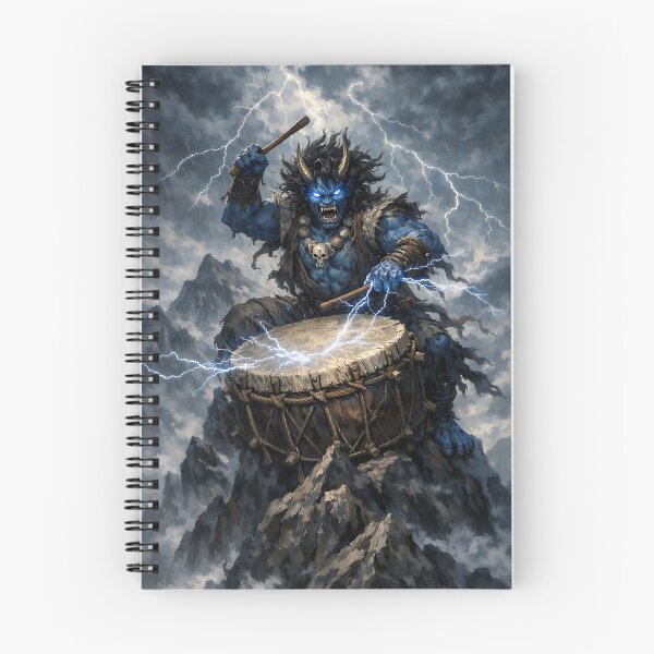 Item preview, Drum of the Thunder Oni - Japanese Oni Demon designed and sold by bapupa.