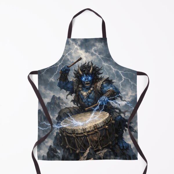 Item preview, Drum of the Thunder Oni - Japanese Oni Demon designed and sold by bapupa.