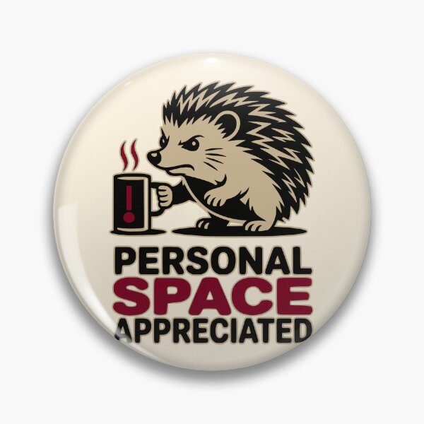 Item preview, Grumpy Hedgehog Personal Space Introvert Coffee designed and sold by MavtM.